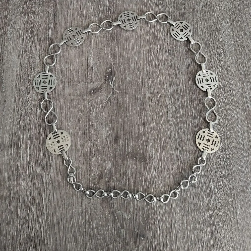 Silver Chain Link Waist Belt 37.5
